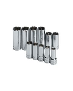 11 Piece 3/8" Drive 12 Point Metric Deep Socket Set