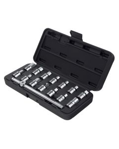 Sunex Tools 15-Piece 3/8 in. Drive Drain Plug Key Set