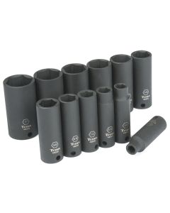 Titan 12-Piece 3/8 in. Drive SAE Deep Impact Socket Set