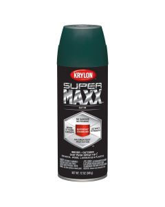 Krylon Supermaxx Paint+Primer; Satin Hunter Green; 12 oz. Aerosol