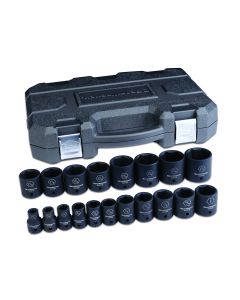 19 Pc. 1/2" Drive 6 Point SAE Impact Socket Set