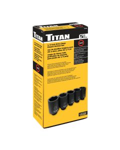 5 pc. 1/2 in. Dr Deep Impact Socket Set