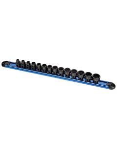 3/8" Drive 14 Piece Metric Low Profile Impact Socket Set with Hex Shank