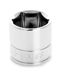 Chrome Socket, 3/8" Drive, 7/8", 6 Point, Shallow