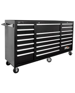 Homak Mfg. 72 in. H2Pro Series 21 Drawer Rolling Cabinet, Black