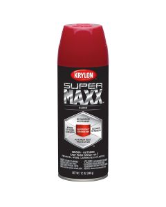 Krylon Supermaxx Paint+Primer; Gloss Cherry Red; 12 oz. Aerosol