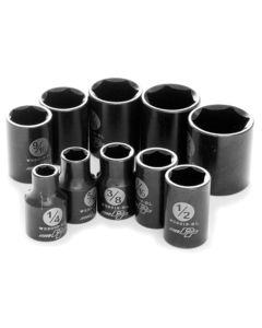 10 Pc 3/8'' Dr SAE Black Laser