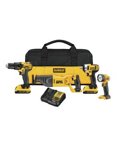 20V Max Li-Ion Cordless Combo Kit w/  (2) Batteries 2.0 mAh, Charger, and Tool Bag