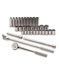 33 pc. 1/2" Drive 12-Point Metric Chrome Socket Set