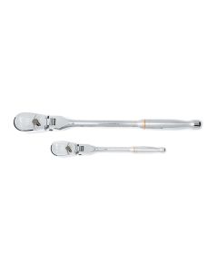 GEARWRENCH 2-Piece 1/4 & 3/8 in. 90-Tooth Full Polish Flex Head Ratchet Set