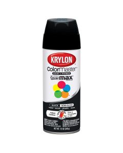Krylon Colormaster Paint; Semi-Gloss Black; 12 oz. Aerosol
