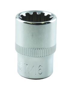 7/16 in. x 1/4 in. Drive Chrome Spline Socket (EA)