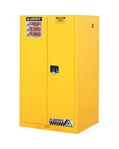 Justrite 896000 Sure-Grip EX Flammable Safety Cabinet, Capacity 60 Gallons, 2 Shelves, 2 Manual-Clos