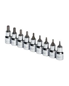 9 Piece 3/8" Drive Fractional Tamper-Proof Hex Bit Socket Set