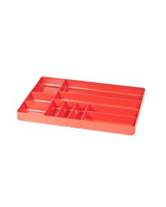 Ernst 10-Compartment Plastic Organizer Tray, Red