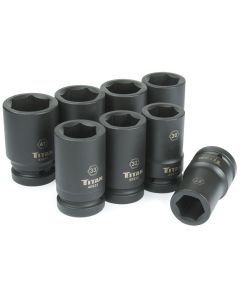 Titan 8-Piece 1 in. Drive Metric Deep Impact Socket Set