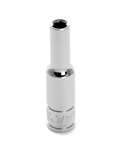 Chrome Socket, 1/4" Drive, 3/16", 6 Point, Deep