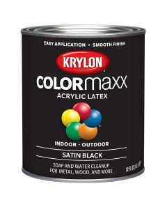 Krylon COLORmaxx Paint + Primer, Satin Black