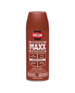 Krylon Covermaxx Paint+Primer; Gloss Georgia Clay; 12 oz. Aerosol