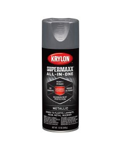 Krylon Supermaxx Paint+Primer; Metallic Iron; 12 oz. Aerosol