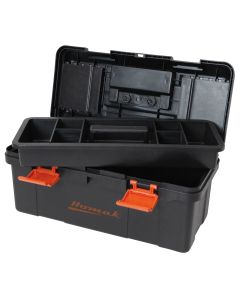 Homak Mfg. 16 in. Plastic Toolboxw/Beveled Lid