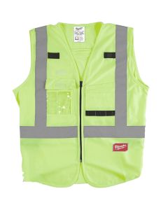 Milwaukee Hi-Vis Yellow Safety Vest, Size S/M