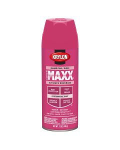 Krylon Covermaxx Paint+Primer; Gloss Mambo Pink; 12 oz. Aerosol