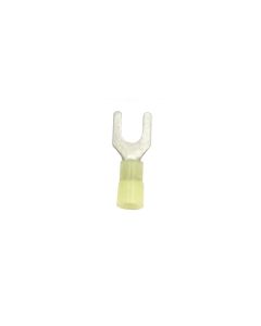 Terminal Spade 1/4" Nylon Yellow (12-10) (100/Bag)
