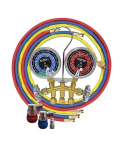Brass Gauge Set 60" Hoses and Couplers