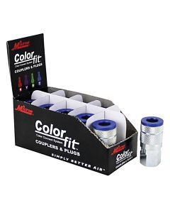 ColorFit Couplers, T-style Blue Box of 10