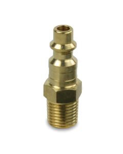 Type D 1/4" male plug, brass, 1/4" Body