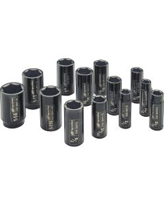 Socket Set 13 PC 1/2 IN Drive SAE Deep Impact