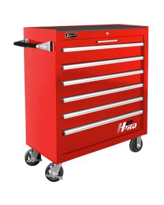 Homak Mfg. Co, H2Pro Series 36 in. 6-Drawer Roller Cabinet, Red