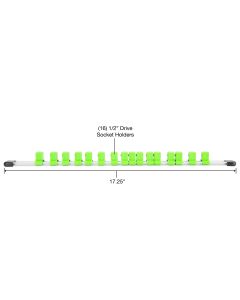 OEMTOOLS 1/2 in. DR Socket Rail, Silver