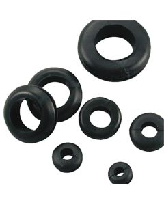 13 Piece 1/4", 5/16", 3/8" Black Vinyl Grommet Assort