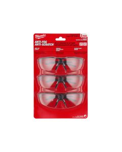 3-Pack Clear Safety Glasses