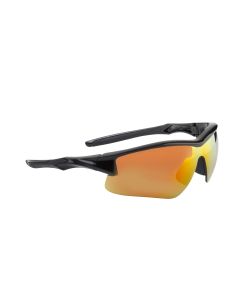 Acadia Eyewear - Black with Red Mirror Shades
