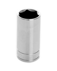 Chrome Socket, 3/8" Drive, 7/8", 6 Point, Deep