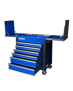 Sunex Tools 6-Drawer Slide Top Service Cart, Blue