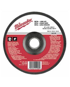 Milwaukee 5-Pack of 6 in. x 1/4 in. x 5/8 in. Type 27 Grinding Wheel (A24R)