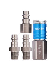 1/4" Hi-Flow Coupler Set 4pc