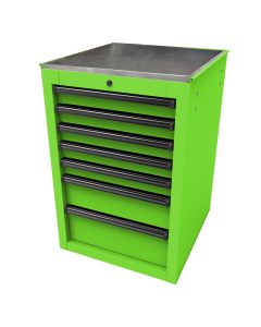 Homak Mfg. RS PRO 22 in. 7-Drawer Side Cabinet, Lime Green