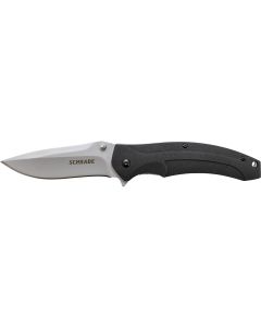 Schrade Large Liner Lock Folding Knife Drop Point Blade Aluminum Handle