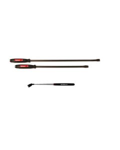 Mayhew 2-Piece Dominator Pry Bar Set (May61353) with Free Swivel Head Magnetic Telescopic Pick-Up Tool (May17830)