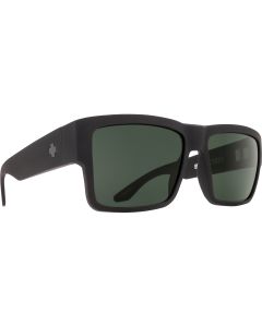 Spy Optic Cyrus Sunglasses, Soft Matte Black Frame w/ HD Plus Gray Green Polar Lens