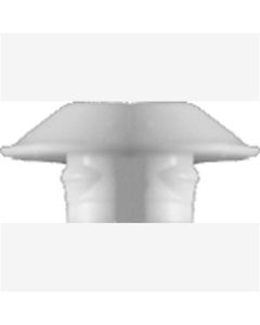 Flush Type White Plastic Hole Plugs, Hole size: 1/4", Head size: 1/2", Quantity: 100