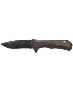Schrade Liner Lock Folding Knife Partially Serrated Drop Point Blade G-10 Handle