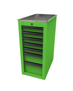 Homak Mfg. RS PRO 14-1/2 in. 7-Drawer Side Cabinet, Lime Green