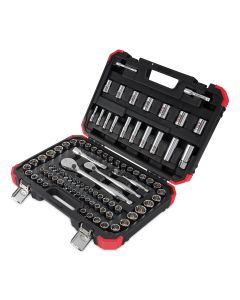 Sunex Tools 89-Piece 1/4 in., 3/8 in., 1/2 in. Drive Chrome Socket Set