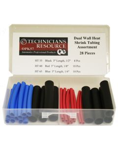 28PC Heat Shrink Tubing Dual Wall / Meltable Inner Wall Assortment (28-pc)